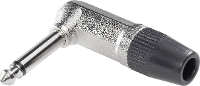 Cliff FM1098 Jackplug 6,35 mm Stekker, haaks Aantal polen: 3 Stereo Zilver 1 stuk(s)