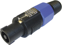 Cliff FM1245 Luidsprekerconnector Stekker, recht Aantal polen: 4 Zwart, Blauw 1 stuk(s)