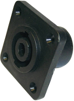 Cliff FM1275 Luidsprekerconnector Flensbus, contacten recht Aantal polen: 4 Zwart 1 stuk(s)