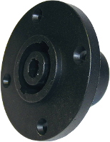Cliff FM1280 Luidsprekerconnector Flensbus, contacten recht Aantal polen: 4 Zwart 1 stuk(s)