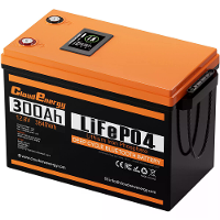 [EU Direct] Cloudenergie 12V 300Ah LiFePO4 batterijpakket met LCD display Bluetooth verbinding,3840Wh energie,6000+ cycl