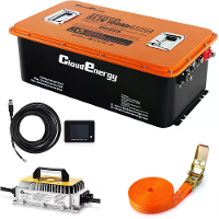 [EU Direct] Cloudenergie 48V 100Ah 5120WH LiFePO4 batterij voor golfkarren,ingebouwde 200A BMS,6000+ cycli lithium RV ba