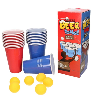 Drankspel/drinkspel beer pong set   met red en blue cups   feestartikelen   herbruikbare bekers
