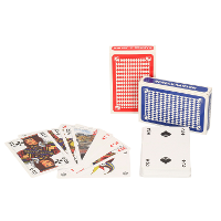 Clown Games Speelkaarten   2x stuks   rood en blauw   karton   pesten/pokeren
