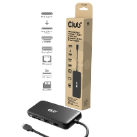 Club 3D 8 1 Portable Dock USB C 10Gbps naar HDMI en DisplayPort dockingstation