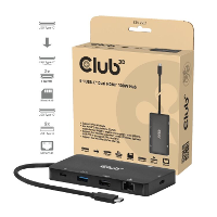 Club 3D 9 1 Dual HDMI Display USB C Hub PD3.0 100W dockingstation