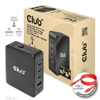 Club 3D Internationale reislader 140 Watt GaN technologie oplader