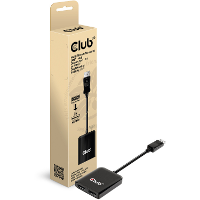 Club 3D Multi Stream Transport Hub DisplayPort 1.4 Naar 2x HDMI Dual Monitor 4K60Hz adapter