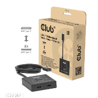 Club 3D USB C Bi Directional Video + Data + PD Switch usb switch