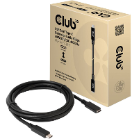 Club 3D USB C Gen 1 verlengkabel 1 meter, 5 Gbp/s, 60 Watt