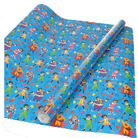 Club van Sinterklaas inpakpapier   cadeaupapier   blauw   200 x 70 cm   pakjesavond