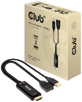 Club3D CAC 1331 HDMI / DisplayPort Adapter [1x HDMI   1x DisplayPort] Zwart