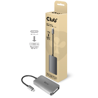 Club3D CAC 1510 USB C / DVI Adapter [1x USB C stekker   1x DVI bus 24+5 polig] Aluminium
