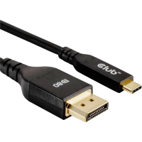 Club3D CAC 1559 USB C displaykabel DisplayPort 2.1 USB C stekker 1.00 M Zwart Afsluitbaar