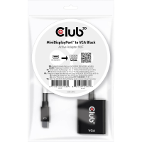 Club3D CAC 2113 VGA Adapter [1x Mini DisplayPort stekker   1x VGA bus] Zwart 0.228 M