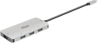 Club3D CSV 1547 CSV 1547 USB hub 4 poorten USB A USB 3.1 Gen2 10 GBit/s Met USB C stekker Zwart, Zilver