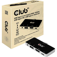 Club3D CSV 1591 HDMI / USB C / USB 2.0 / Jackplug Adapter [1x USB C stekker   4x HDMI bus, USB C bus (Power Delivery), USB 2.0 Bus A, 3,5mm bus] Meerdere