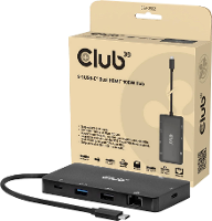 Club3D CSV 2552 USB C dockingstation Geïntegreerde kaartlezer, USB C Power Delivery