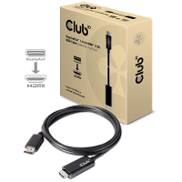 Club3D DisplayPort / HDMI Adapterkabel DisplayPort stekker, HDMI A stekker 2.00 M Zilver CAC 1082 DisplayPort kabel