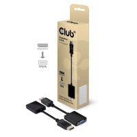 Club3D DisplayPort Adapter [1x DisplayPort stekker   1x VGA bus] Zwart