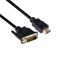 Club3D CAC 1210 DVI kabel DVI / HDMI Adapterkabel DVI D 24+1 polige stekker, HDMI A stekker 2.00 M Zwart Vlambestendig