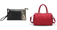 Clutch Bag With Snakeskin Print
