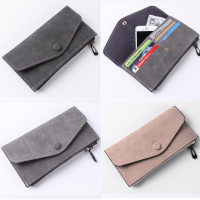 Clutch Long Purse Leather Wallet Case Phone Bag Card Solt Holder For Iphone Samsung Xiaomi Huawei