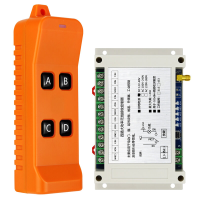 433MHz Draadloze DC48V AC220V/380V Waterpomp Afstandsbediening Schakelaar Vier weg Intelligente Afstandsbediening Schake