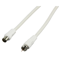 Coax   F connector antennekabel 1,5/3m