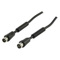 Coax kabel 100hz zwart/wit/zilver 1.5   10M