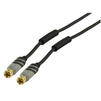 Coaxkabel met vergulde F connectoren. 10 Meter.