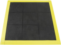 COBA Europe ST010001 Solid Fatigue Step Werkplaatsmat (l x b x h) 0.9 M x 0.9 M x 18 mm Zwart, Geel