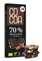 Cocoa 70% Dark Chocolate Pecan Reep