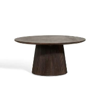 Bijzettafel Mokka Donkerbruin Ø80cm