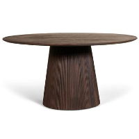 Eettafel Mokka Rond Donkerbruin   Ø150cm