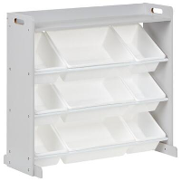 COLLIE   Kast met 9 dozen   Grijs/Wit   MDF