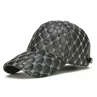Collrown Echte Schapenleren Baseballcaps Heren Mode Effen Kleur Casual Pet Strathat 55 61CM