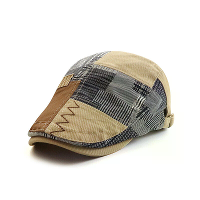 Collrown Mannen Berets Retro Patchwork Ruitenkap Mannen Flattepet Engeland Nieuwsjongenspet Klassieke Piek Painter Caps