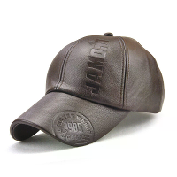Collrown Mode Baseballcap Buiten Mannen Verstelbare PU Lederen Hoed Letters Geperst Casual Hoeden Vrouwen Unisex Sport Z