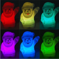 Colour Changing Christmas Claus Small Led Night Lamp