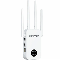 COMFAST 1200Mbps Slimme Scherm WiFi Repeaters met 4 Externe Antennes 2.4G/5.8GHz Wi Fi Vergroter voor Dekking van Thuisr