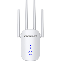 COMFAST CF WR758AC 2.4G/5G Draadloze WiFi Repeater 1200Mbps Dual band WiFi Booster met 4 Ethernet antennes