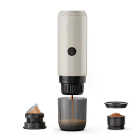 Comfook 2 in 1 Draagbare Espresso Maker met Draadloze Verwarming 19Bar 85°C Brouwen 7800mAh Batterij Compatibel met Gema