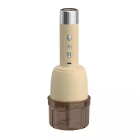 Comfook 2 in 1 Elektrische Vacuüm Vleesmal Molen Ketel Draadloze Voedselverwerker met 6 ponsers Molen, USB Oplaadbare Va
