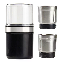 Comfook M200B Elektrische Koffiemolen 200W Rvs Messen 120g Capaciteit Enkel/Dubbele Maalbekers Draagbaar Keukenhulpmidde