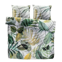 Comfort dekbedovertrek Chloe   groen   200x200/220 cm   Leen Bakker