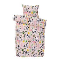 Comfort dekbedovetrek Soof   roze   120x150 cm   Leen Bakker