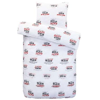 Comfort kinderdekbedovertrek Tygo   zwart/wit   140x200 cm   Leen Bakker