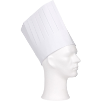 Koksmuts   wit   papier   19 cm   volwassenen   chef mutsen