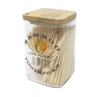 Cocktail/tapas prikkers   in potje   500x   bamboe   8 cm